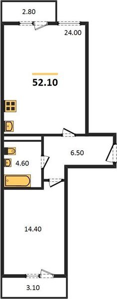 Фото №1: 1-комнатная квартира 52 м² - Краснодар, жилой комплекс Нeo-квартал Красная Площадь, мкр. Прикубанский внутригородской округ, ул. им. Мурата Ахеджака, 12к1