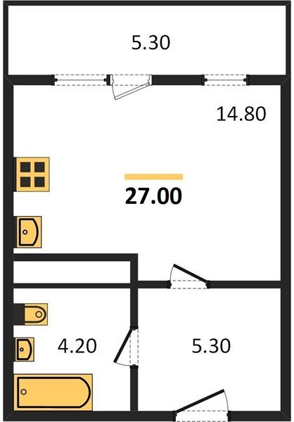 Фото №1: Студия 26 м² - Краснодар, Центральный внутригородской округ, Табачная Фабрика, мкр. жилой комплекс Все Свои, ул. Колхозная, 5/2