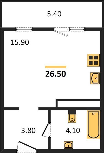 Фото №1: Студия 26 м² - Краснодар, жилой комплекс Все Свои, ул. Колхозная, 5/2