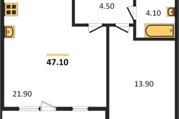 Фото №1: 1-комнатная квартира 46 м² - Краснодар, мкр. жилой комплекс Все Свои, ул. Колхозная, 5/2