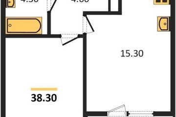 Фото №1: 1-комнатная квартира 38 м² - Краснодар, мкр. жилой комплекс Все Свои, ул. Колхозная, 5/2