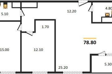 Фото №1: 2-комнатная квартира 78 м² - Краснодар, мкр. жилой комплекс Все Свои, ул. Колхозная, 5/2