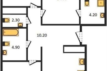 Фото №1: 3-комнатная квартира 91 м² - Краснодар, мкр. жилой комплекс Все Свои, ул. Колхозная, 5/2
