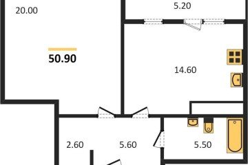 Фото №1: 1-комнатная квартира 50 м² - Краснодар, мкр. жилой комплекс Все Свои, ул. Колхозная, 5/2