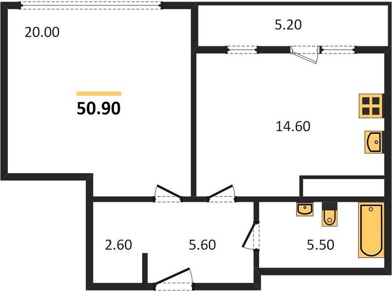 Фото №1: 1-комнатная квартира 50 м² - Краснодар, Центральный внутригородской округ, Табачная Фабрика, мкр. жилой комплекс Все Свои, ул. Колхозная, 5/2