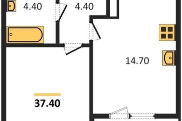 Фото №1: 1-комнатная квартира 37 м² - Краснодар, мкр. жилой комплекс Все Свои, ул. Колхозная, 5/2