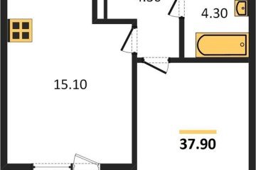 Фото №1: 1-комнатная квартира 37 м² - Краснодар, мкр. жилой комплекс Все Свои, ул. Колхозная, 5/2