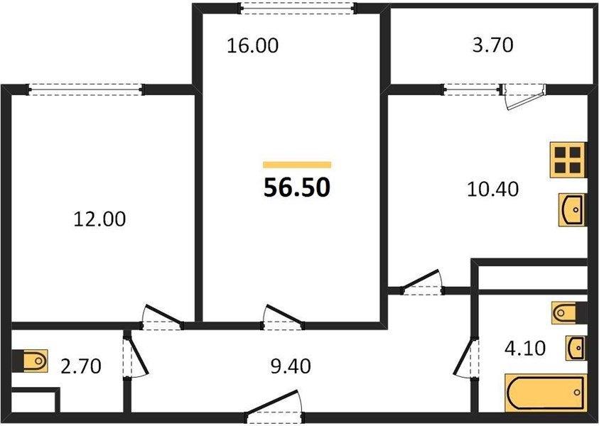 Фото №1: 2-комнатная квартира 55 м² - Краснодар, Центральный внутригородской округ, Табачная Фабрика, мкр. жилой комплекс Все Свои, ул. Колхозная, 5/2