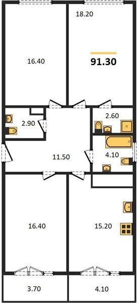 Фото №1: 3-комнатная квартира 89 м² - Краснодар, Центральный внутригородской округ, Табачная Фабрика, мкр. жилой комплекс Все Свои, ул. Колхозная, 5/2