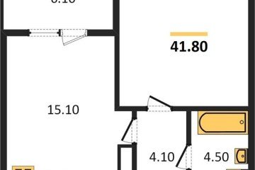 Фото №1: 1-комнатная квартира 41 м² - Краснодар, мкр. жилой комплекс Все Свои, ул. Колхозная, 5/2