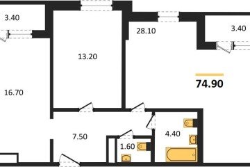 Фото №1: 2-комнатная квартира 74 м² - Краснодар, мкр. жилой комплекс Все Свои, ул. Колхозная, 5/2к1
