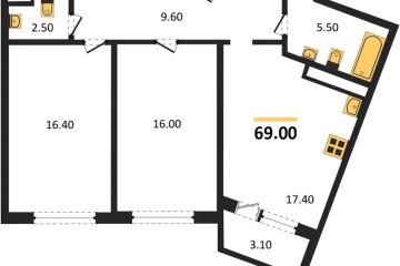 Фото №1: 2-комнатная квартира 68 м² - Краснодар, мкр. жилой комплекс Все Свои, ул. Колхозная, 5/2к1