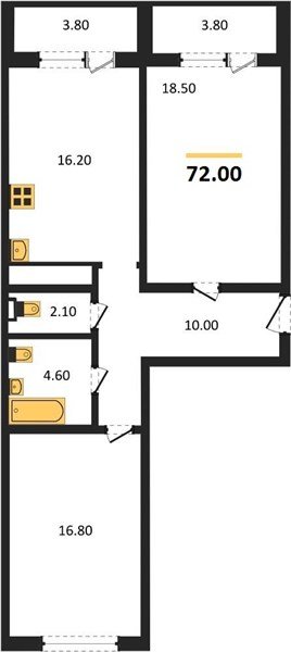 Фото №1: 2-комнатная квартира 71 м² - Краснодар, Центральный внутригородской округ, Табачная Фабрика, мкр. жилой комплекс Все Свои, ул. Колхозная, 5/2к1