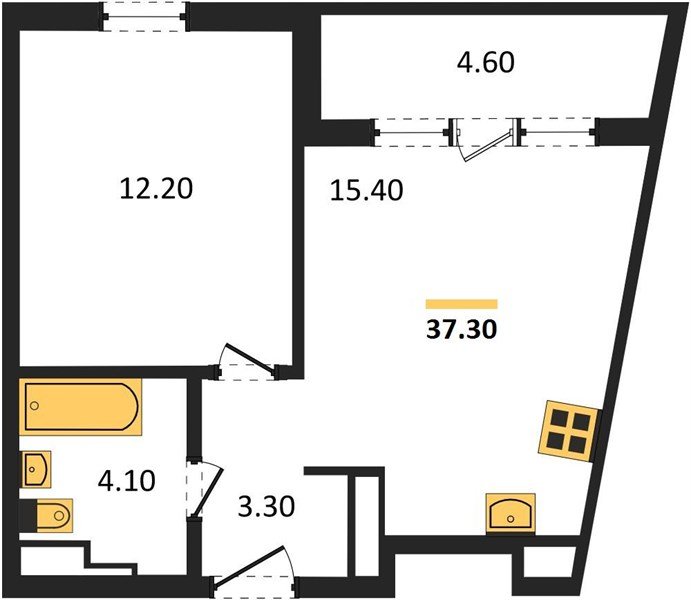 Фото №1: 1-комнатная квартира 36 м² - Краснодар, Центральный внутригородской округ, Табачная Фабрика, мкр. жилой комплекс Все Свои, ул. Колхозная, 5/2к1