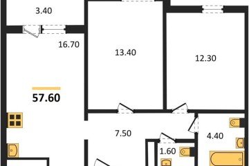 Фото №1: 2-комнатная квартира 57 м² - Краснодар, мкр. жилой комплекс Все Свои, ул. Колхозная, 5/2к1