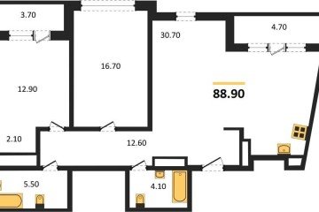 Фото №1: 2-комнатная квартира 87 м² - Краснодар, мкр. жилой комплекс Все Свои, ул. Колхозная, 5/2к1