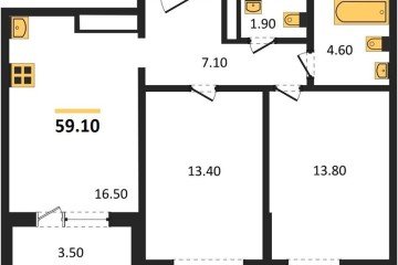 Фото №1: 2-комнатная квартира 58 м² - Краснодар, мкр. жилой комплекс Все Свои, ул. Колхозная, 5/2к1
