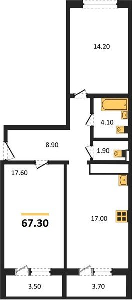 Фото №1: 2-комнатная квартира 66 м² - Краснодар, Центральный внутригородской округ, Табачная Фабрика, мкр. жилой комплекс Все Свои, ул. Колхозная, 5/2к1