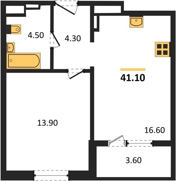 Фото №1: 1-комнатная квартира 40 м² - Краснодар, Центральный внутригородской округ, Табачная Фабрика, мкр. жилой комплекс Все Свои, ул. Колхозная, 5/2к1