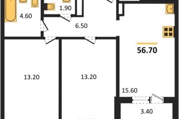 Фото №1: 2-комнатная квартира 55 м² - Краснодар, мкр. жилой комплекс Все Свои, ул. Колхозная, 5/2к1