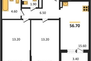 Фото №1: 2-комнатная квартира 55 м² - Краснодар, мкр. жилой комплекс Все Свои, ул. Колхозная, 5/2к1