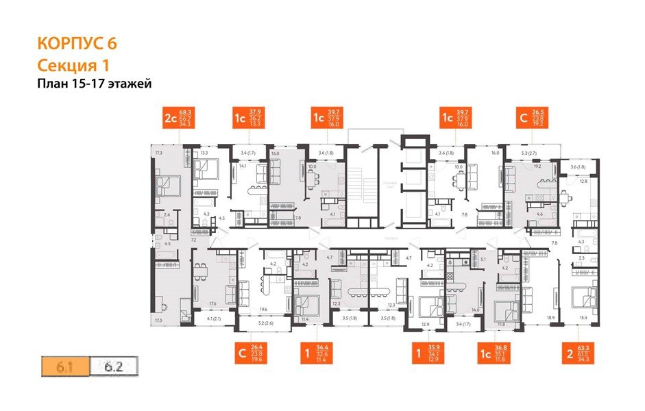 Фото №9: 2-комнатная квартира 63 м² - Краснодар, ЖК Все Свои Вип, Центральный внутригородской округ, Табачная Фабрика, мкр. жилой комплекс Все Свои, ул. Колхозная, 5/2