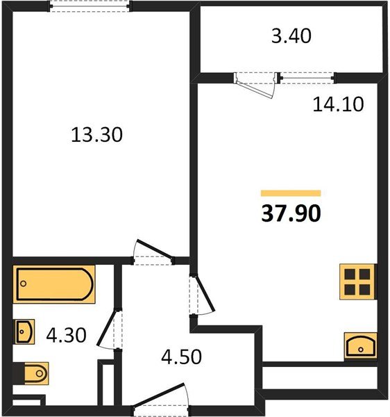 Фото №1: 1-комнатная квартира 37 м² - Краснодар, ЖК Все Свои Вип, Центральный внутригородской округ, Табачная Фабрика, мкр. жилой комплекс Все Свои, ул. Колхозная, 5/2