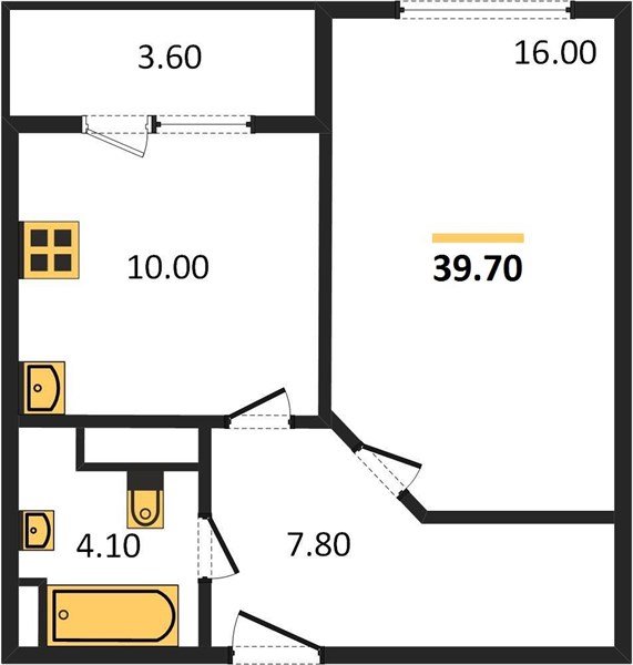 Фото №1: 1-комнатная квартира 39 м² - Краснодар, ЖК Все Свои Вип, Центральный внутригородской округ, Табачная Фабрика, мкр. жилой комплекс Все Свои, ул. Колхозная, 5/2