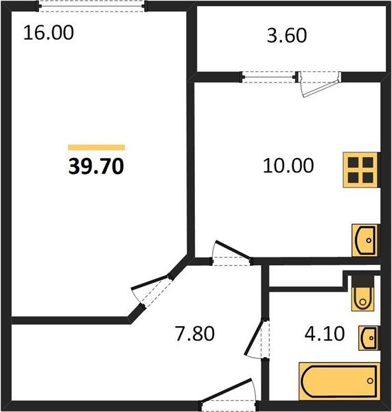 Фото №1: 1-комнатная квартира 38 м² - Краснодар, ЖК Все Свои Вип, Центральный внутригородской округ, Табачная Фабрика, мкр. жилой комплекс Все Свои, ул. Колхозная, 5/2
