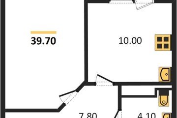 Фото №1: 1-комнатная квартира 38 м² - Краснодар, мкр. жилой комплекс Все Свои, ул. Колхозная, 5/2
