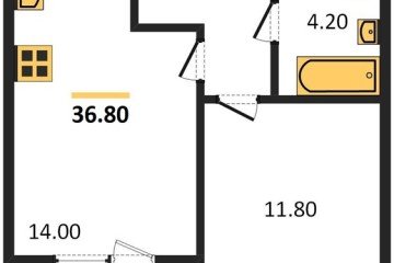 Фото №1: 1-комнатная квартира 36 м² - Краснодар, мкр. жилой комплекс Все Свои, ул. Колхозная, 5/2