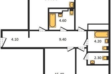 Фото №1: 3-комнатная квартира 97 м² - Краснодар, мкр. жилой комплекс Все Свои, ул. Колхозная, 5/2