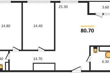 Фото №1: 2-комнатная квартира 79 м² - Краснодар, мкр. жилой комплекс Все Свои, ул. Колхозная, 5/2