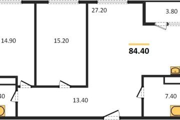Фото №1: 2-комнатная квартира 83 м² - Краснодар, мкр. жилой комплекс Все Свои, ул. Колхозная, 5/2