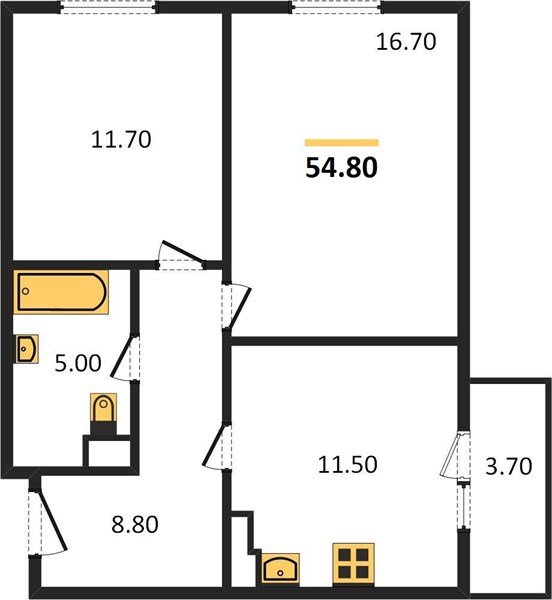 Фото №1: 2-комнатная квартира 53 м² - Краснодар, ЖК Все Свои Вип, Центральный внутригородской округ, Табачная Фабрика, мкр. жилой комплекс Все Свои, ул. Колхозная, 5/2