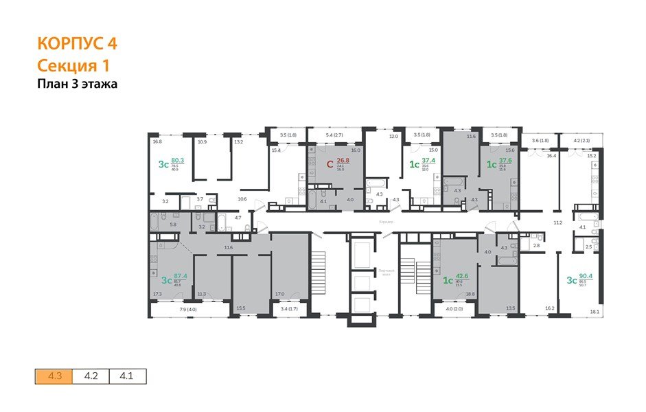Фото №9: 3-комнатная квартира 90 м² - Краснодар, ЖК Все Свои Вип, Центральный внутригородской округ, Табачная Фабрика, мкр. жилой комплекс Все Свои, ул. Колхозная, 5/2