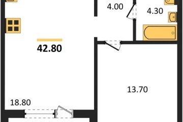 Фото №1: 1-комнатная квартира 42 м² - Краснодар, мкр. жилой комплекс Все Свои, ул. Колхозная, 5/2