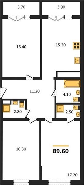 Фото №1: 3-комнатная квартира 89 м² - Краснодар, ЖК Все Свои Вип, Центральный внутригородской округ, Табачная Фабрика, мкр. жилой комплекс Все Свои, ул. Колхозная, 5/2