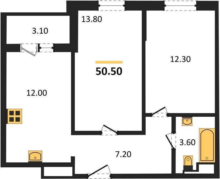 Фото №1: 2-комнатная квартира 50 м² - Краснодар, ЖК Все Свои Вип, Центральный внутригородской округ, Табачная Фабрика, мкр. жилой комплекс Все Свои, ул. Колхозная, 5/2