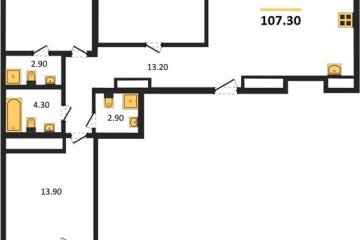 Фото №1: 3-комнатная квартира 107 м² - Краснодар, мкр. жилой комплекс Все Свои, ул. Колхозная, 5/2