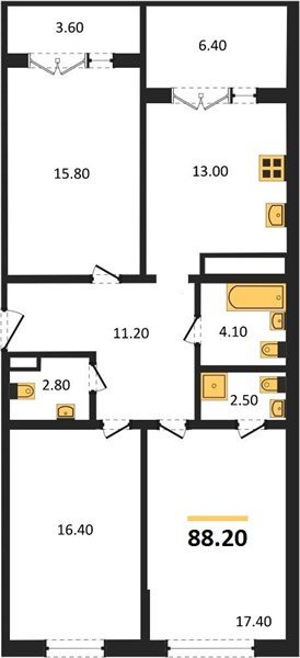 Фото №1: 3-комнатная квартира 87 м² - Краснодар, ЖК Все Свои Вип, Центральный внутригородской округ, Табачная Фабрика, мкр. жилой комплекс Все Свои, ул. Колхозная, 5/2