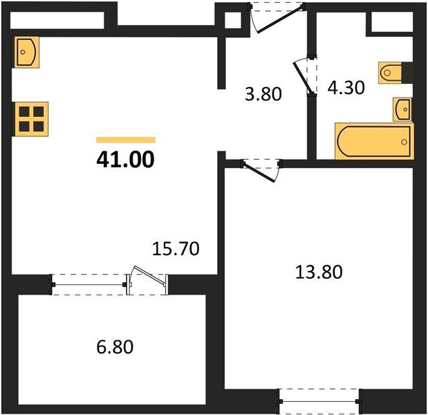 Фото №1: 1-комнатная квартира 40 м² - Краснодар, ЖК Все Свои Вип, Центральный внутригородской округ, Табачная Фабрика, мкр. жилой комплекс Все Свои, ул. Колхозная, 5/2