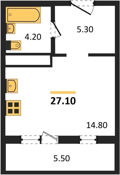 Фото №1: Студия 26 м² - Краснодар, жилой комплекс Все Свои, ул. Колхозная, 5/2