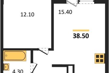 Фото №1: 1-комнатная квартира 38 м² - Краснодар, мкр. жилой комплекс Все Свои, ул. Колхозная, 5/2