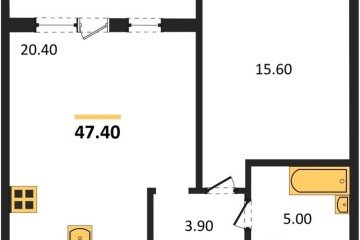 Фото №1: 1-комнатная квартира 47 м² - Краснодар, мкр. жилой комплекс Все Свои, ул. Колхозная, 5/2