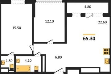 Фото №1: 2-комнатная квартира 65 м² - Краснодар, мкр. жилой комплекс Все Свои, ул. Колхозная, 5/2