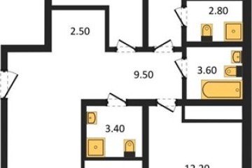 Фото №1: 3-комнатная квартира 93 м² - Краснодар, мкр. жилой комплекс Все Свои, ул. Колхозная, 5/2