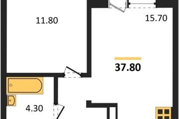 Фото №1: 1-комнатная квартира 37 м² - Краснодар, мкр. жилой комплекс Все Свои, ул. Колхозная, 5/2