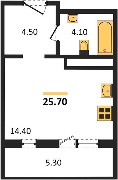 Фото №1: Студия 24 м² - Краснодар, ЖК Все Свои Вип, Центральный внутригородской округ, Табачная Фабрика, мкр. жилой комплекс Все Свои, ул. Колхозная, 5/2
