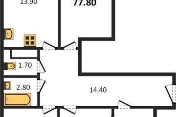 Фото №1: 3-комнатная квартира 77 м² - Краснодар, мкр. жилой комплекс Самолёт-5, 